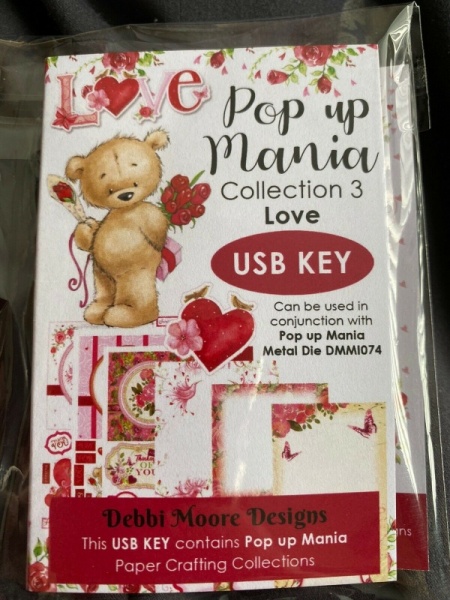 Pop Up Mania Vol 3 - Love ~ USB ~ Debbie Moore Designs